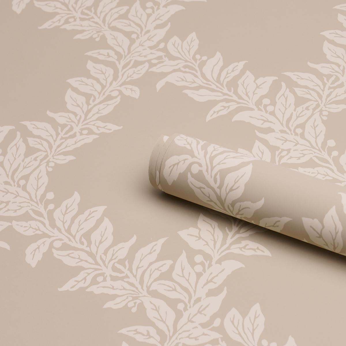 Schumacher Tyninghame Trellis Neutral Wallpaper