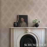Schumacher Tyninghame Trellis Neutral Wallpaper