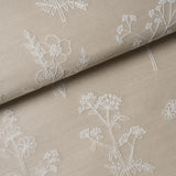 Schumacher Lisbeth Embroidered Sisal Pearl Wallpaper