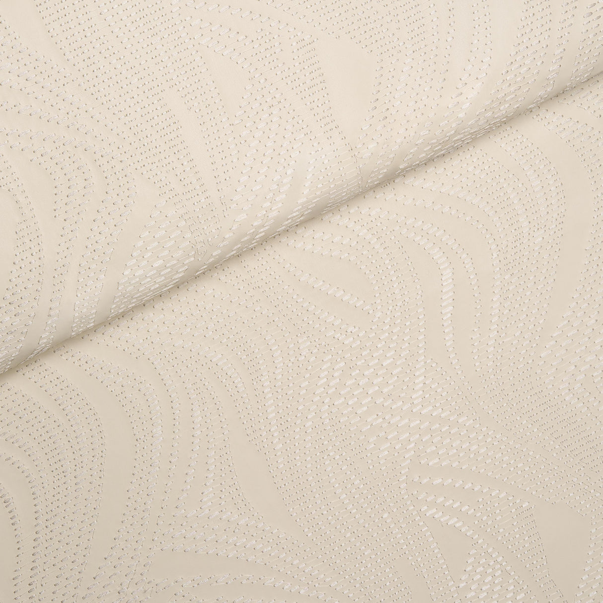 Schumacher Quilted Waves Wallcovering Dune Wallpaper