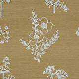 Schumacher Lisbeth Embroidered Sisal Olive Wallpaper