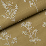 Schumacher Lisbeth Embroidered Sisal Olive Wallpaper
