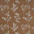Schumacher Lisbeth Embroidered Sisal Brown Wallpaper