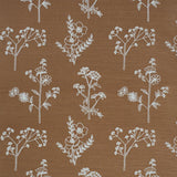 Schumacher Lisbeth Embroidered Sisal Brown Wallpaper