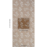 Schumacher Lisbeth Embroidered Sisal Brown Wallpaper