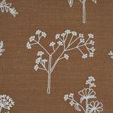 Schumacher Lisbeth Embroidered Sisal Brown Wallpaper