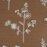 Schumacher Lisbeth Embroidered Sisal Brown Wallpaper