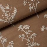 Schumacher Lisbeth Embroidered Sisal Brown Wallpaper