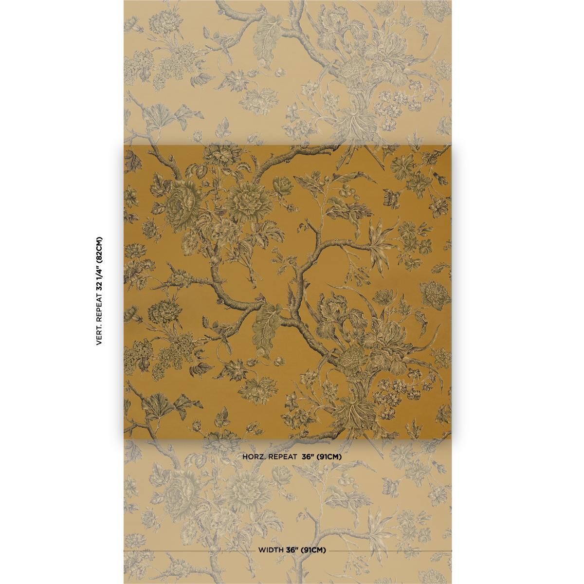 Schumacher Inverness Garden Document Wallpaper
