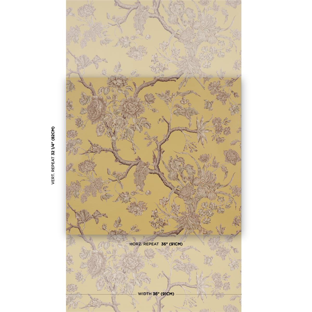 Schumacher Inverness Garden Buttercup Wallpaper