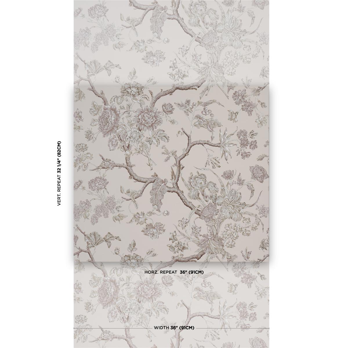 Schumacher Inverness Garden Ivory Wallpaper