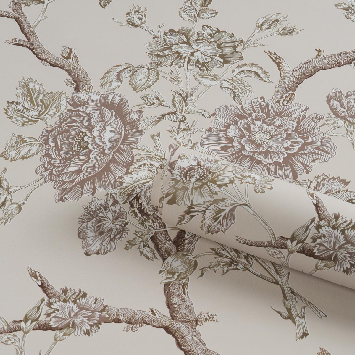 Schumacher Inverness Garden Ivory Wallpaper