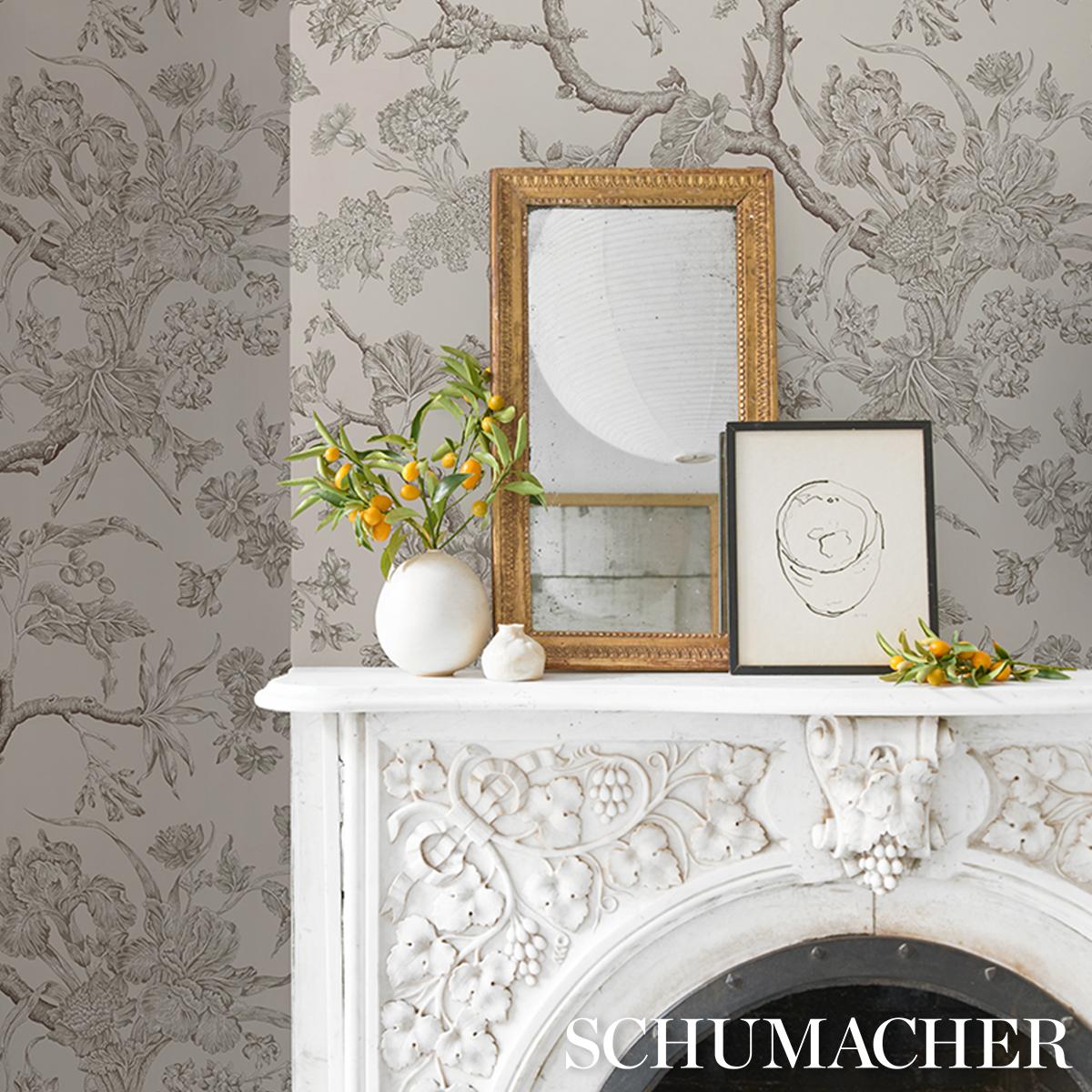Schumacher Inverness Garden Ivory Wallpaper