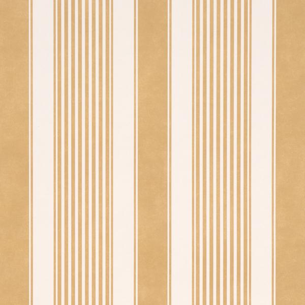 Schumacher Summerville Stripe Ochre Wallpaper