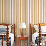 Schumacher Summerville Stripe Ochre Wallpaper
