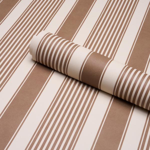 Schumacher Summerville Stripe Umber Wallpaper