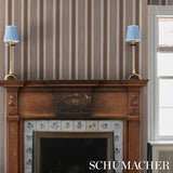 Schumacher Summerville Stripe Umber Wallpaper