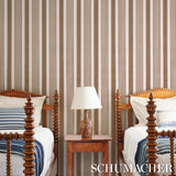Schumacher Summerville Stripe Umber Wallpaper