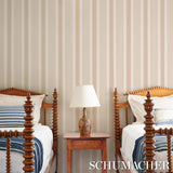 Schumacher Summerville Stripe Birch Wallpaper