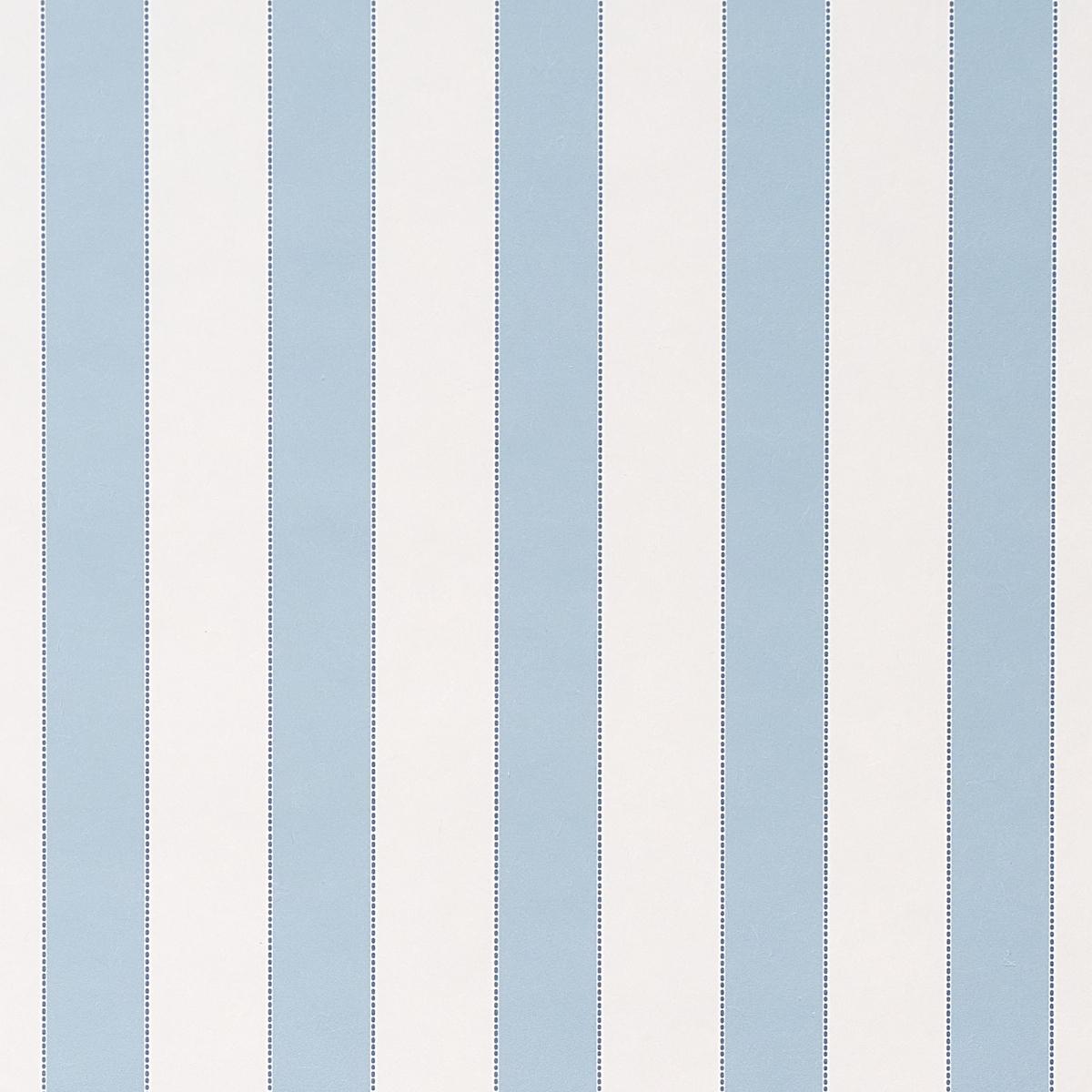 Schumacher Louise Stripe Blue Wallpaper