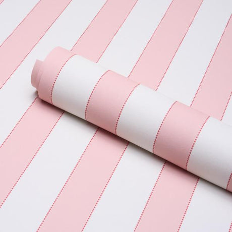 Schumacher Louise Stripe Rose Wallpaper