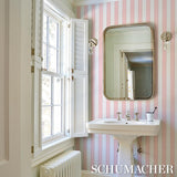 Schumacher Louise Stripe Rose Wallpaper