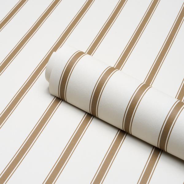 Schumacher Westerly Stripe Burlap Wallpaper