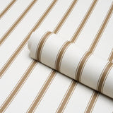 Schumacher Westerly Stripe Burlap Wallpaper