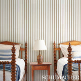 Schumacher Westerly Stripe Burlap Wallpaper