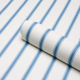 Schumacher Westerly Stripe Blue Wallpaper