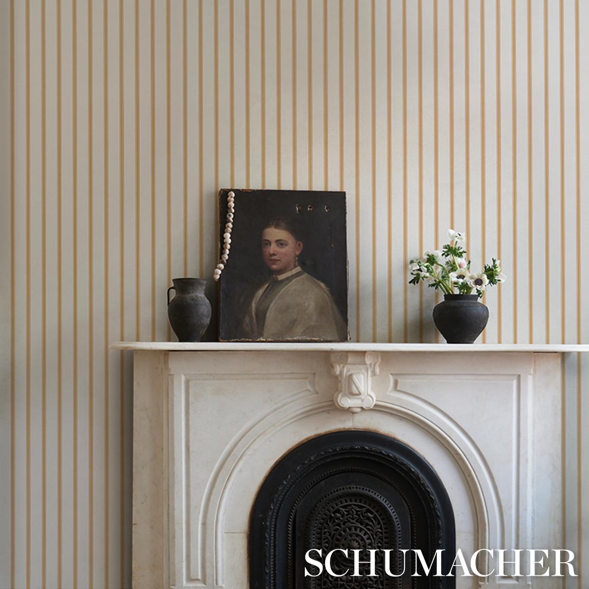 Schumacher Westerly Stripe Marigold Wallpaper