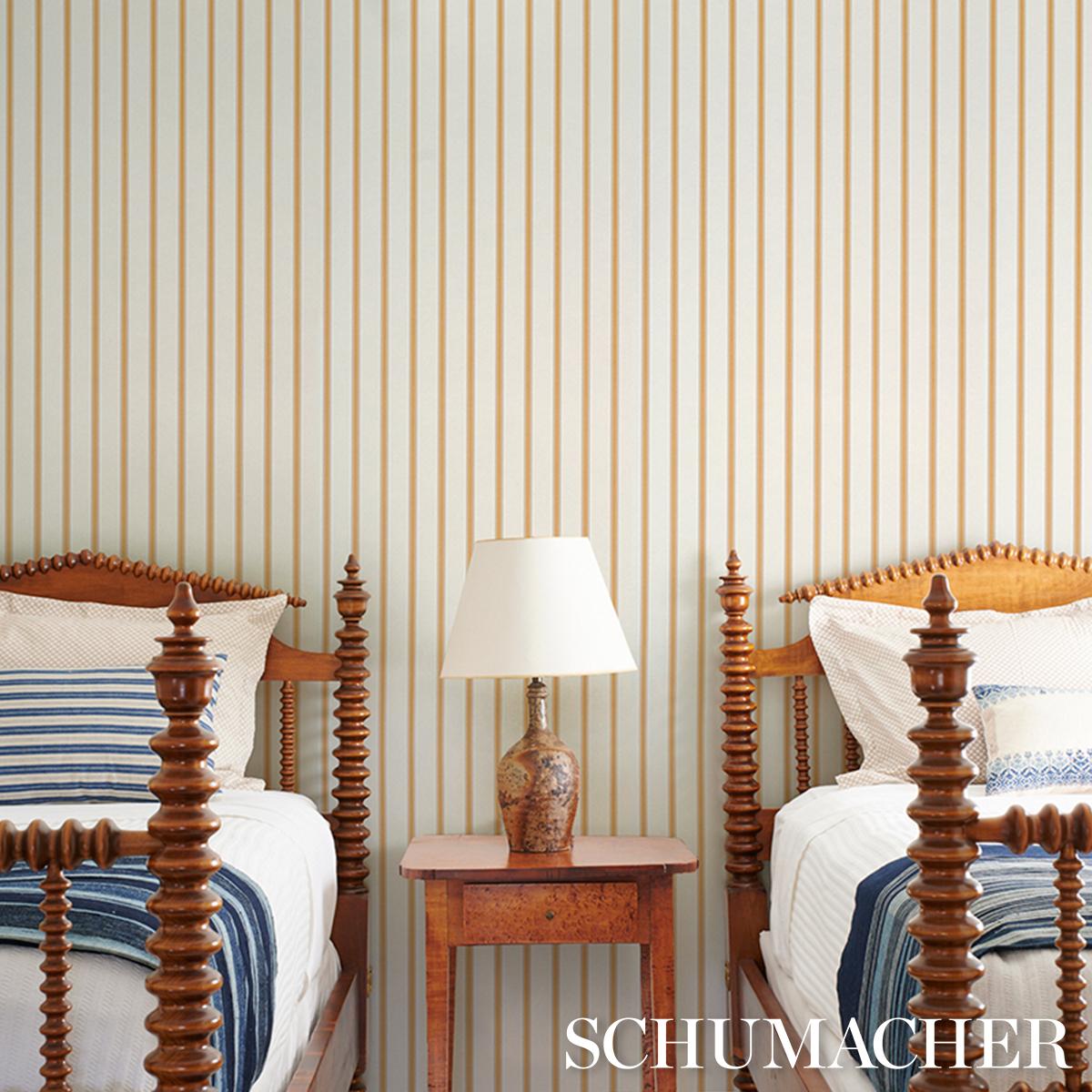 Schumacher Westerly Stripe Marigold Wallpaper