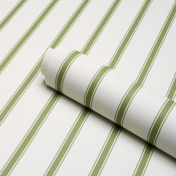 Schumacher Westerly Stripe Moss Wallpaper