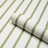 Schumacher Westerly Stripe Moss Wallpaper