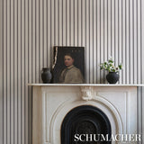 Schumacher Westerly Stripe Charcoal Wallpaper
