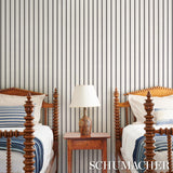 Schumacher Westerly Stripe Charcoal Wallpaper