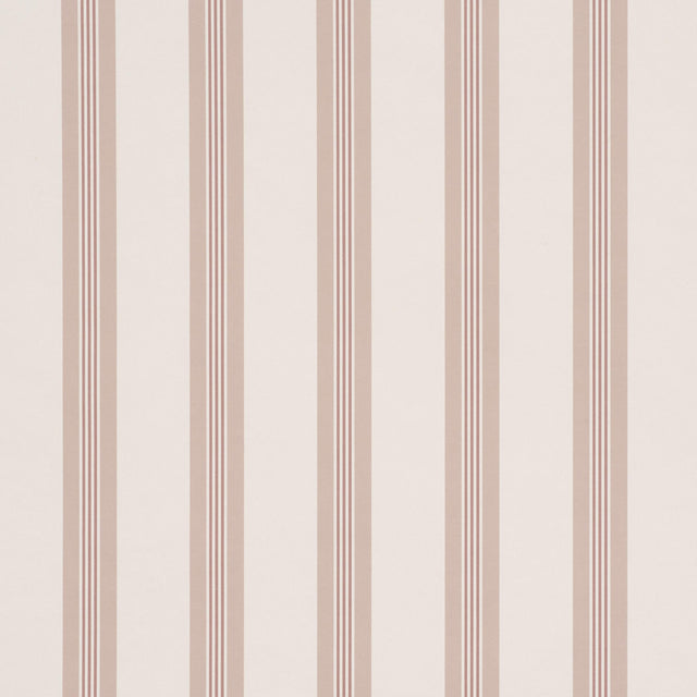 Schumacher Chatham Stripe Rose Wallpaper