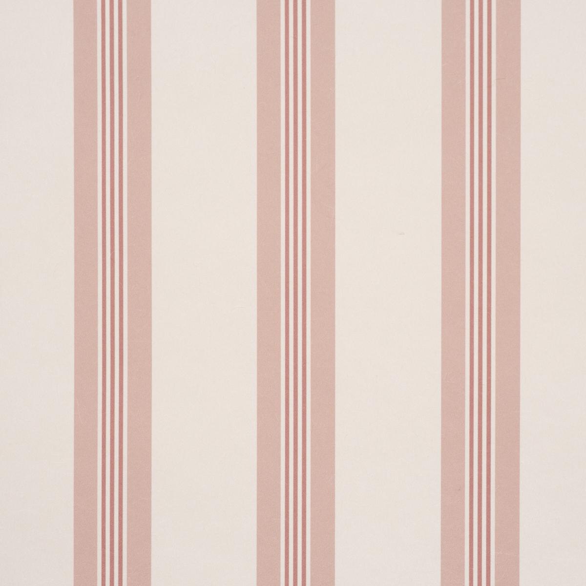 Schumacher Chatham Stripe Rose Wallpaper