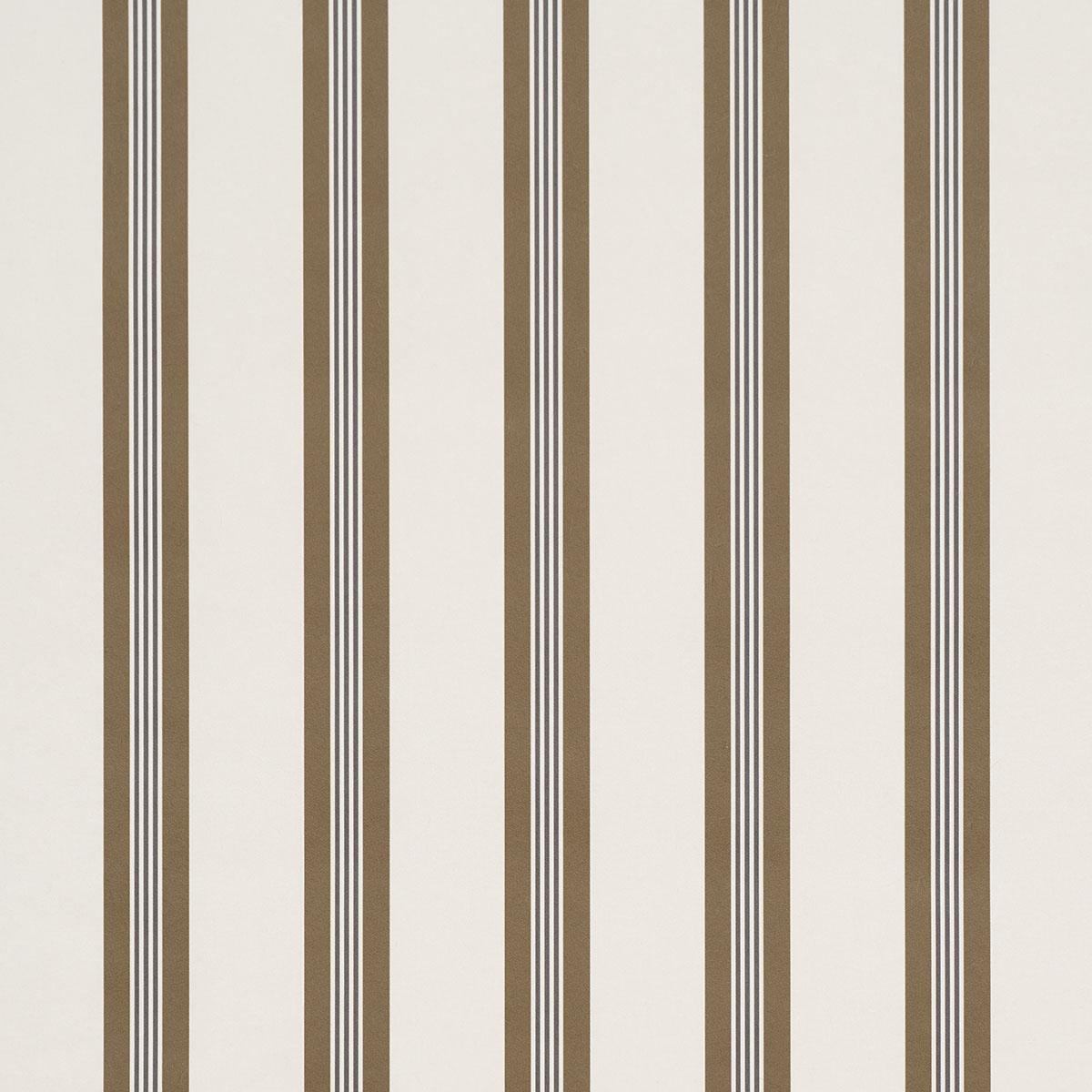 Schumacher Chatham Stripe Umber Wallpaper