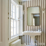 Schumacher Chatham Stripe Umber Wallpaper