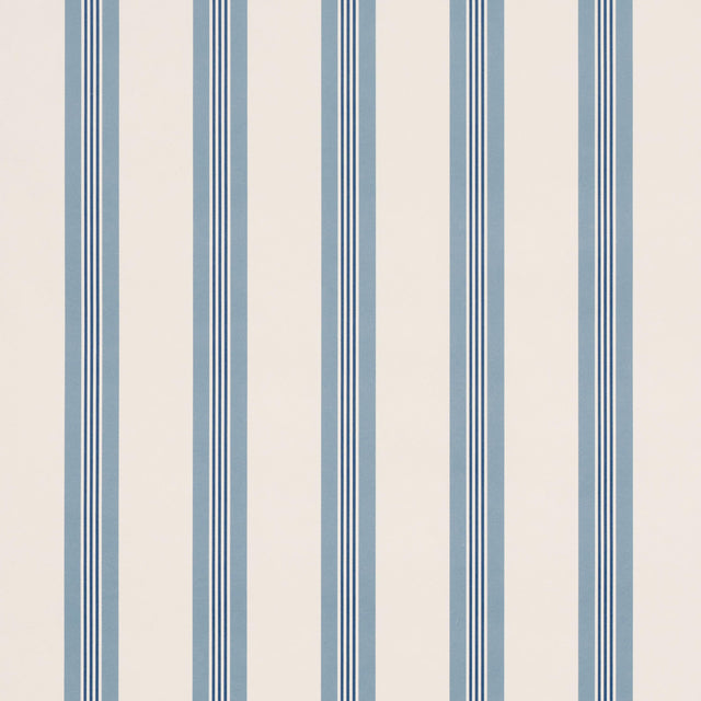 Schumacher Chatham Stripe Delft Wallpaper