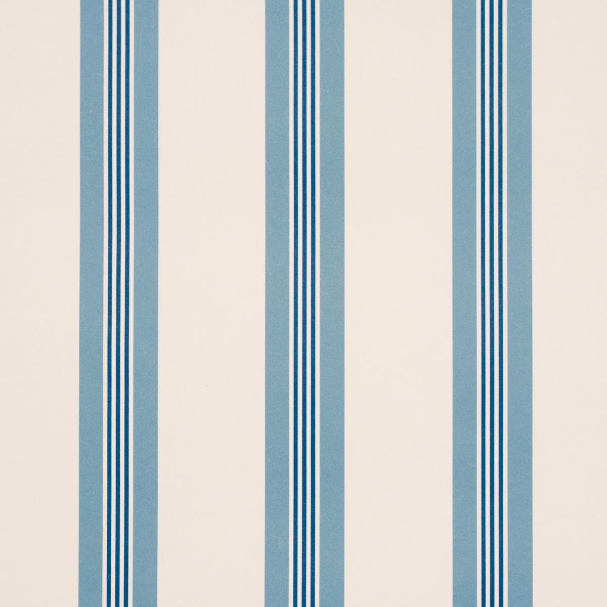 Schumacher Chatham Stripe Delft Wallpaper
