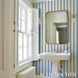 Schumacher Chatham Stripe Delft Wallpaper