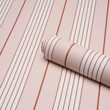Schumacher Audrey Stripe Pink Wallpaper