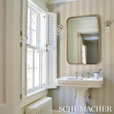 Schumacher Audrey Stripe Sand Wallpaper