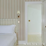 Schumacher Audrey Stripe Sand Wallpaper