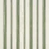 Schumacher Coco Stripe Green Wallpaper