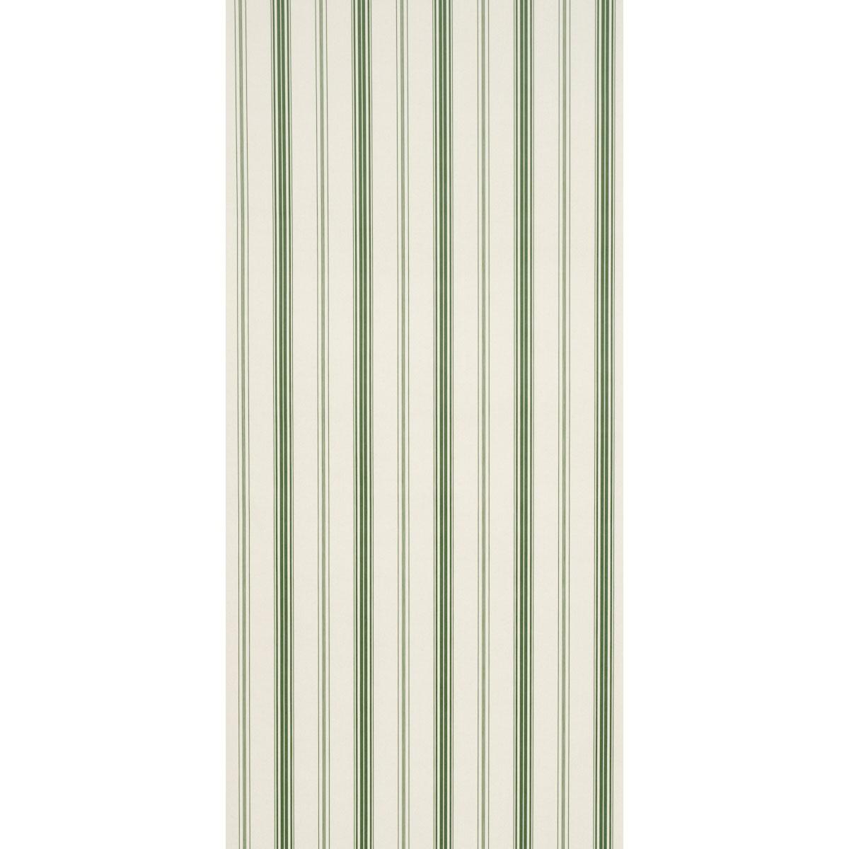 Schumacher Coco Stripe Green Wallpaper