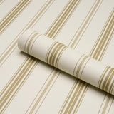 Schumacher Coco Stripe Neutral Wallpaper