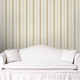 Schumacher Coco Stripe Neutral Wallpaper